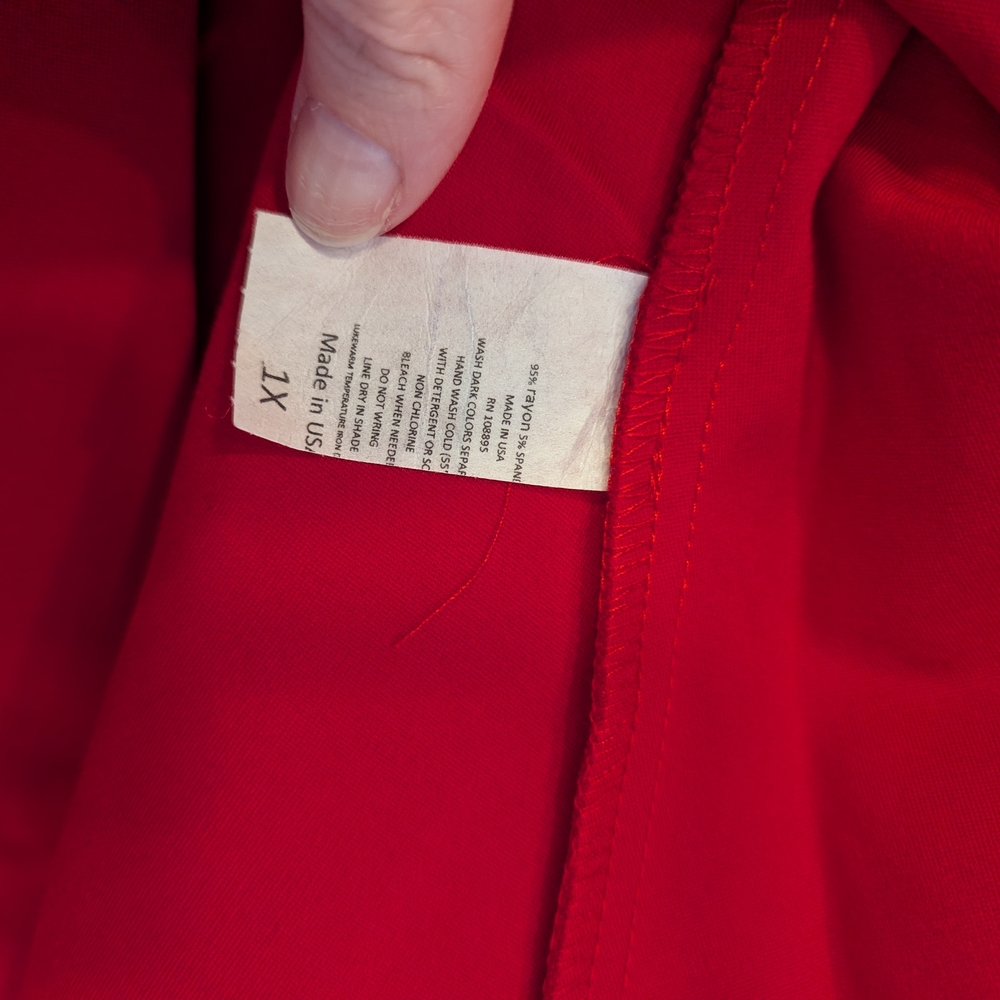 Elegant Red Women's Blazer - Picture 6 of 6
